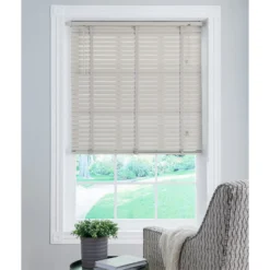 50mm Wood Venetian Blind - Grey - 140x160cm
