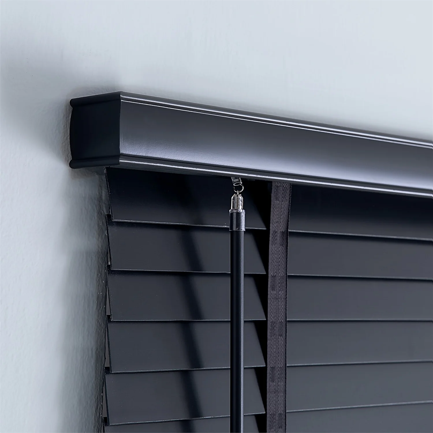 50mm Wood Venetian Blind - Slate - 60x160cm - Image 5