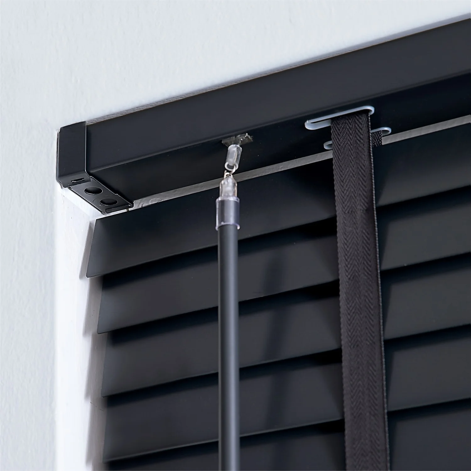 50mm Wood Venetian Blind - Slate - 180x160cm - Image 4