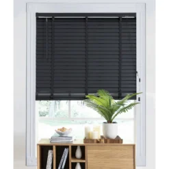 50mm Wood Venetian Blind - Slate - 120x160cm