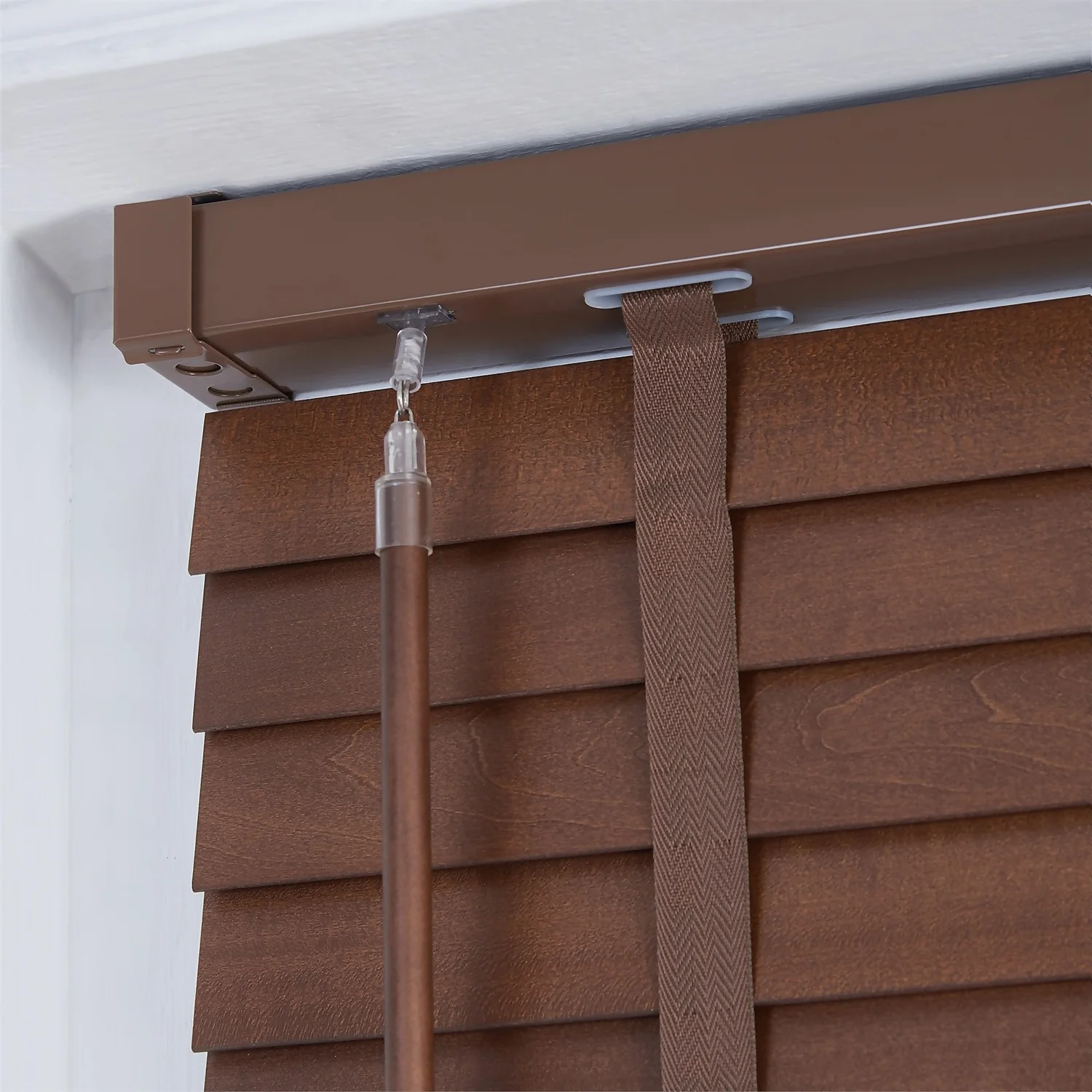 50mm Wood Venetian Blind - Walnut - 130x160cm - Image 4