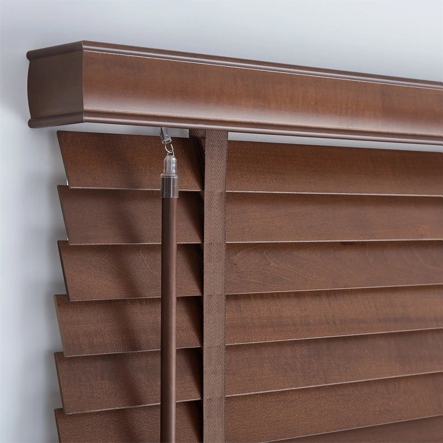 50mm Wood Venetian Blind - Walnut - 160x160cm - Image 5