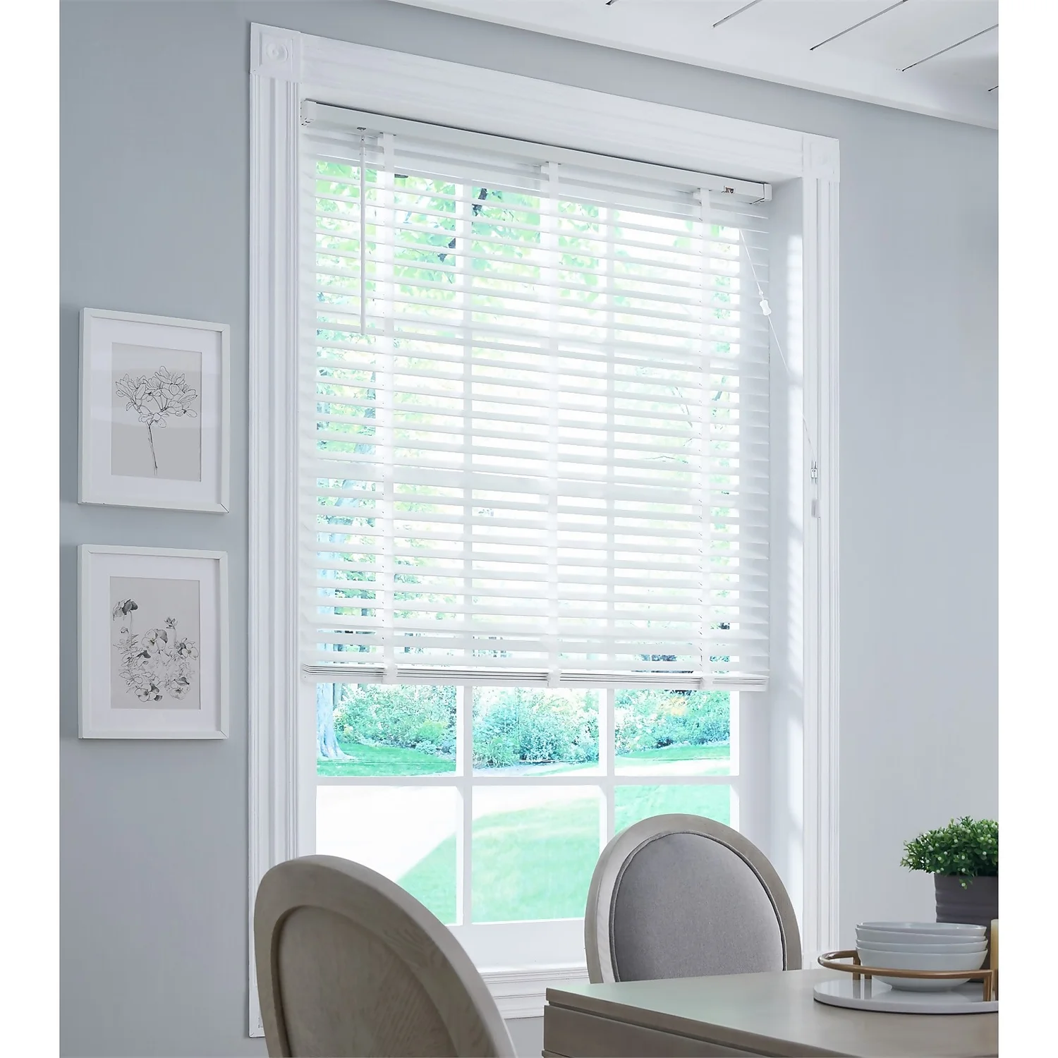50mm Wood Venetian Blind - White - 70x130cm - Image 3