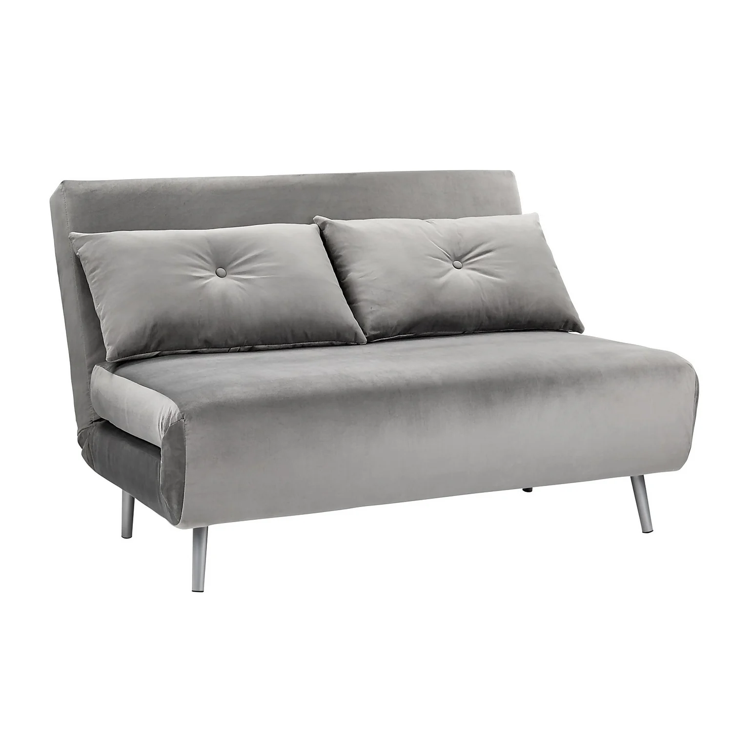 Freya Velvet Folding Sofa Bed - Grey