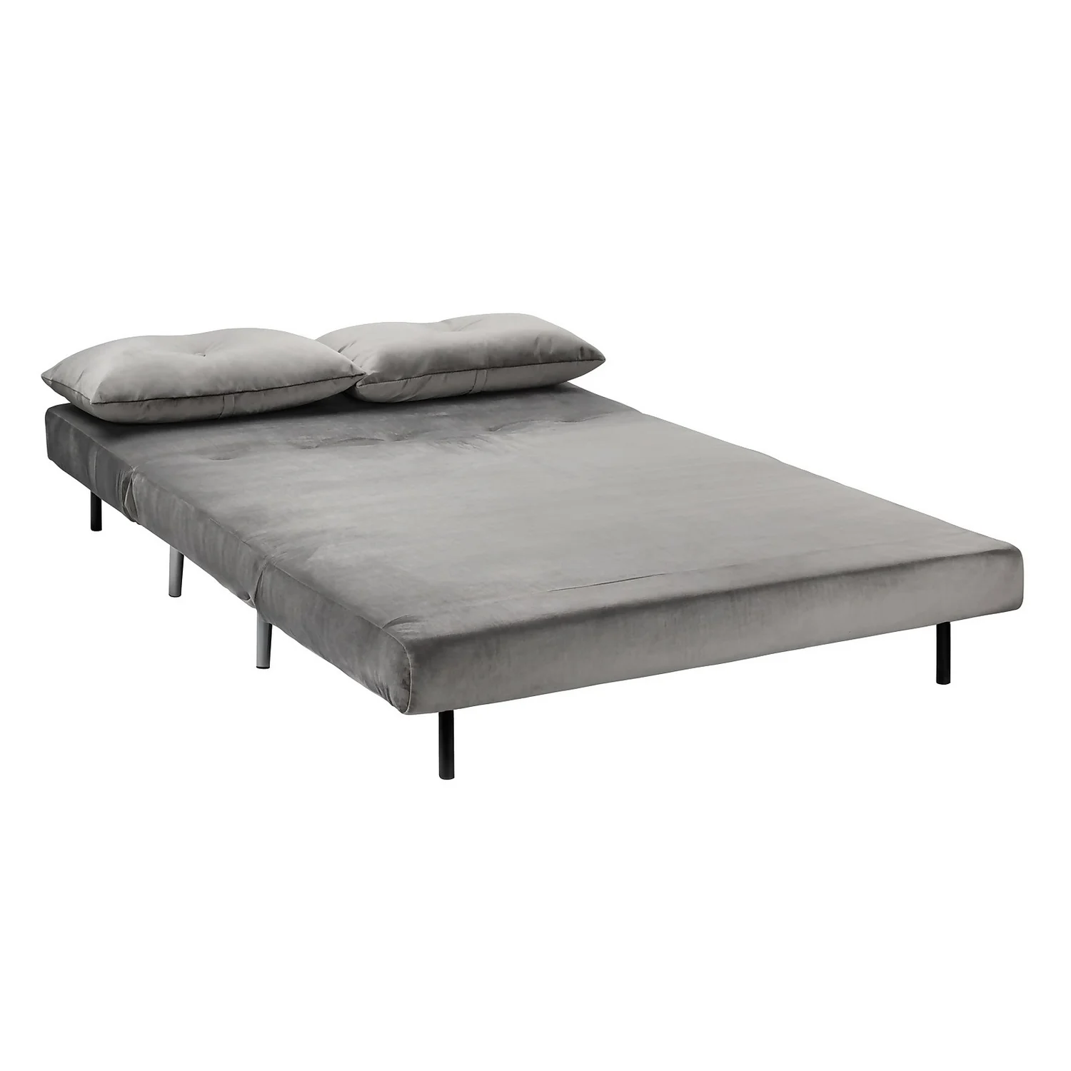 Freya Velvet Folding Sofa Bed - Grey - Image 7