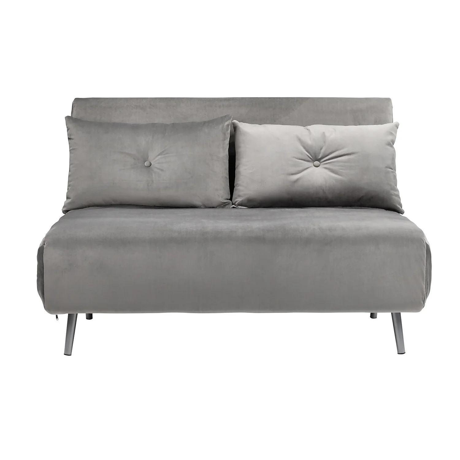 Freya Velvet Folding Sofa Bed - Grey - Image 3