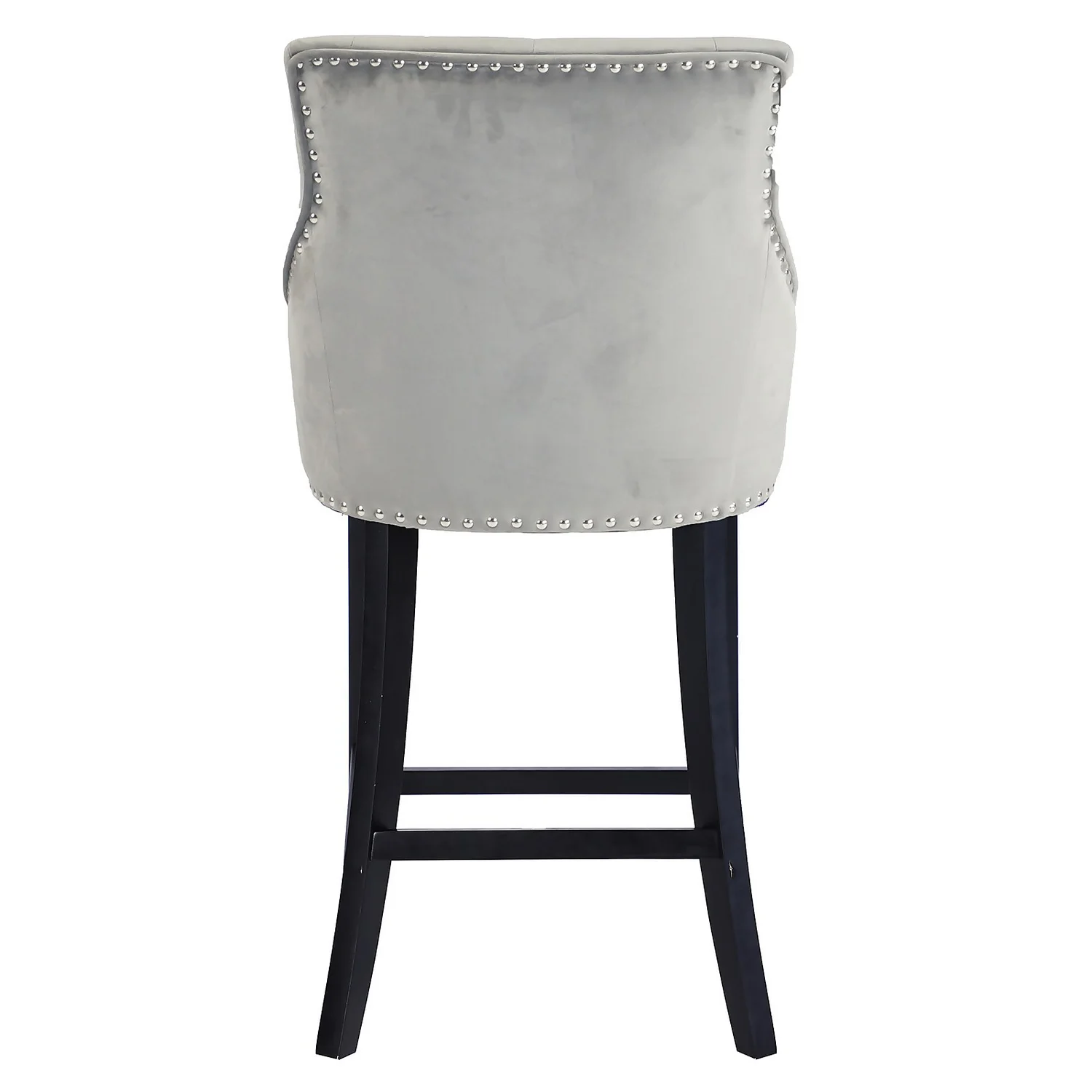 Annabelle Velvet Bar Stool - Grey - Image 6