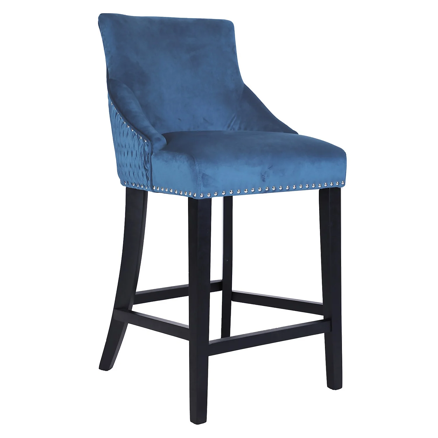 Annabelle Velvet Bar Stool - Navy