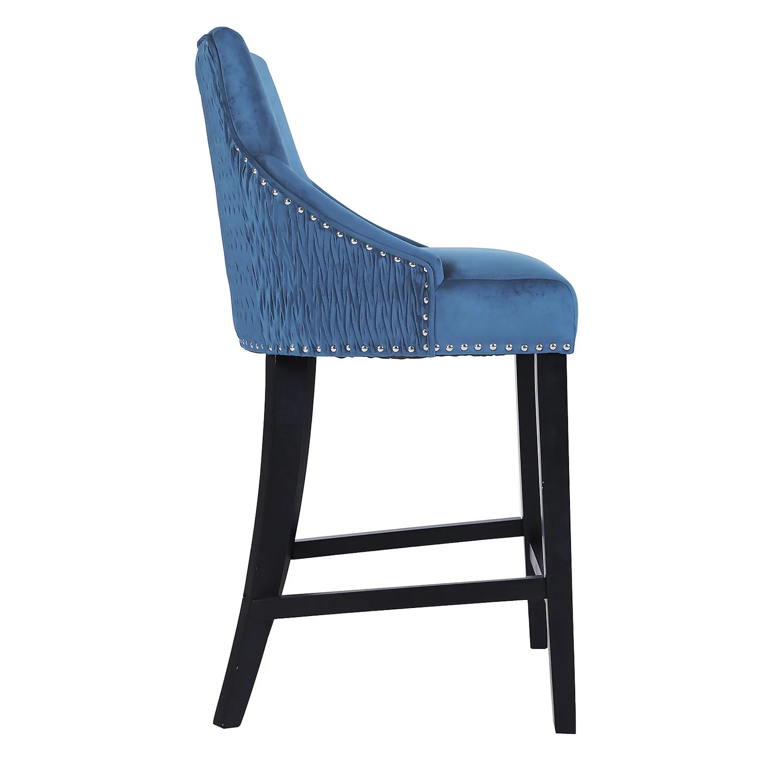 Annabelle Velvet Bar Stool - Navy - Image 3