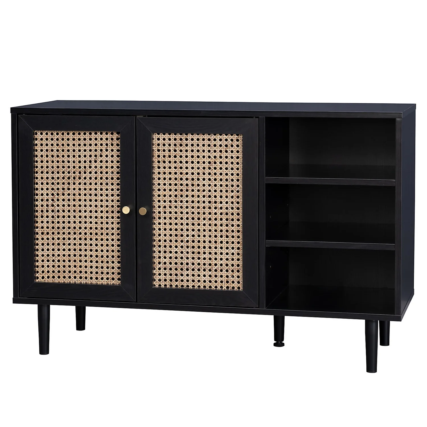 Kubu Rattan Sideboard - Black