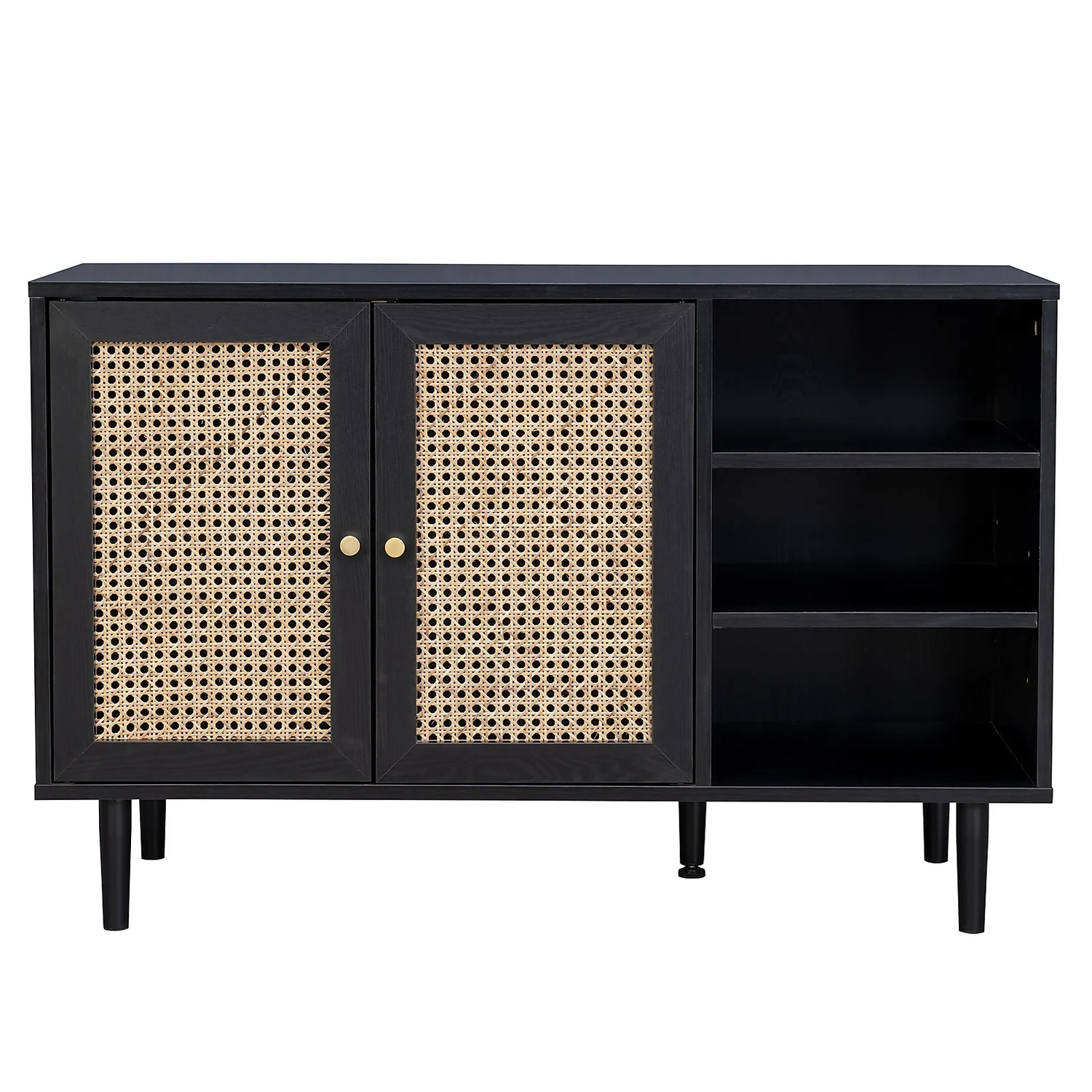 Kubu Rattan Sideboard - Black - Image 4