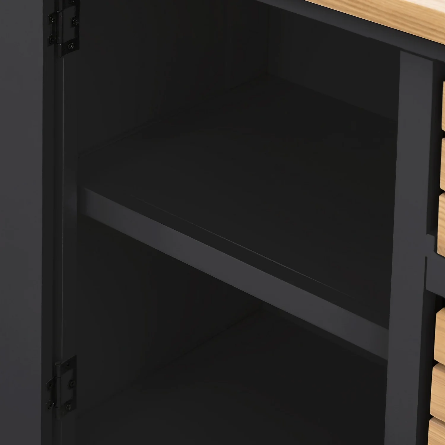 Ashstead Small Sideboard - Oak & Charcoal - Image 7