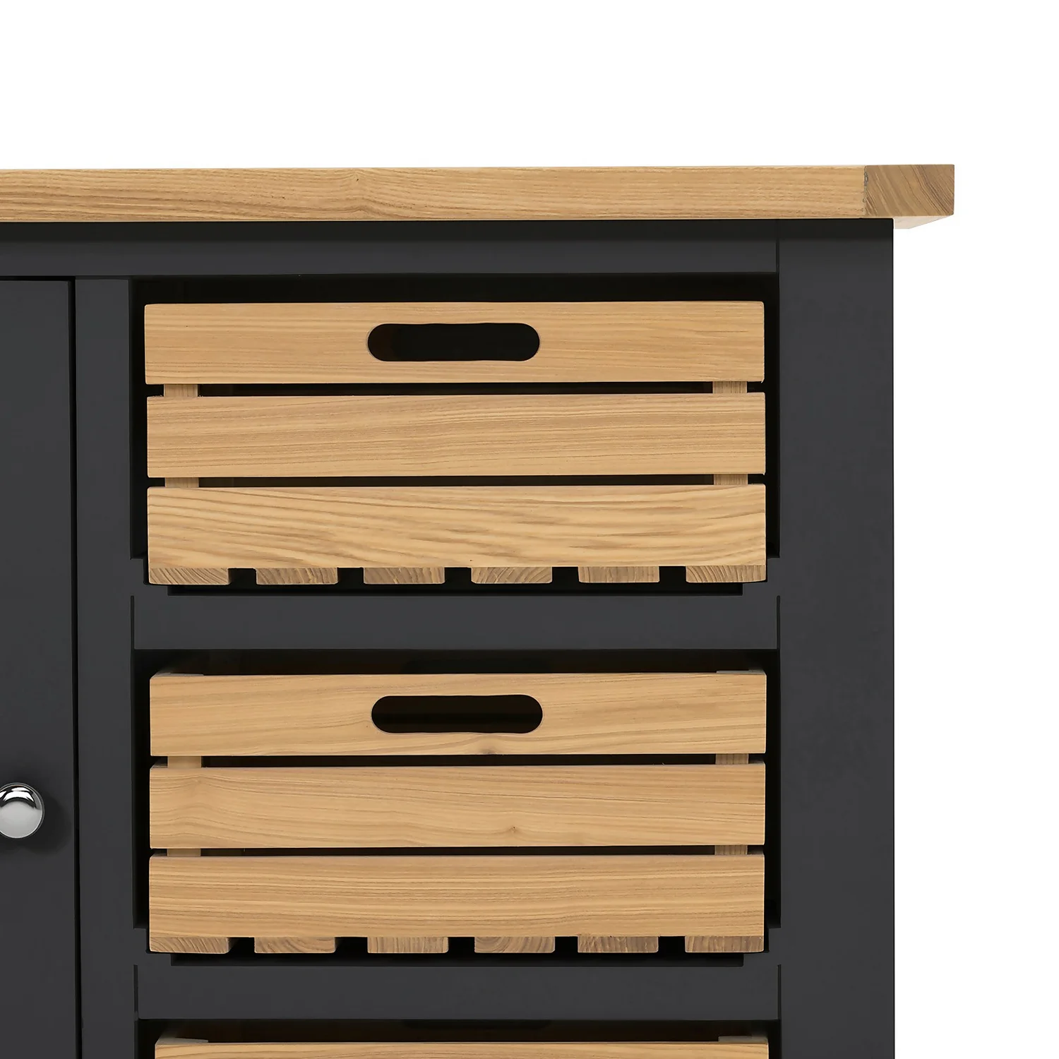 Ashstead Small Sideboard - Oak & Charcoal - Image 8