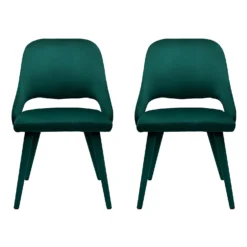 Oliver Upholstered Dining Chairs - Set Of 2 - Emerald