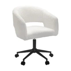 Bailey Boucle Office Chair - White