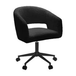 Bailey Boucle Office Chair - Black