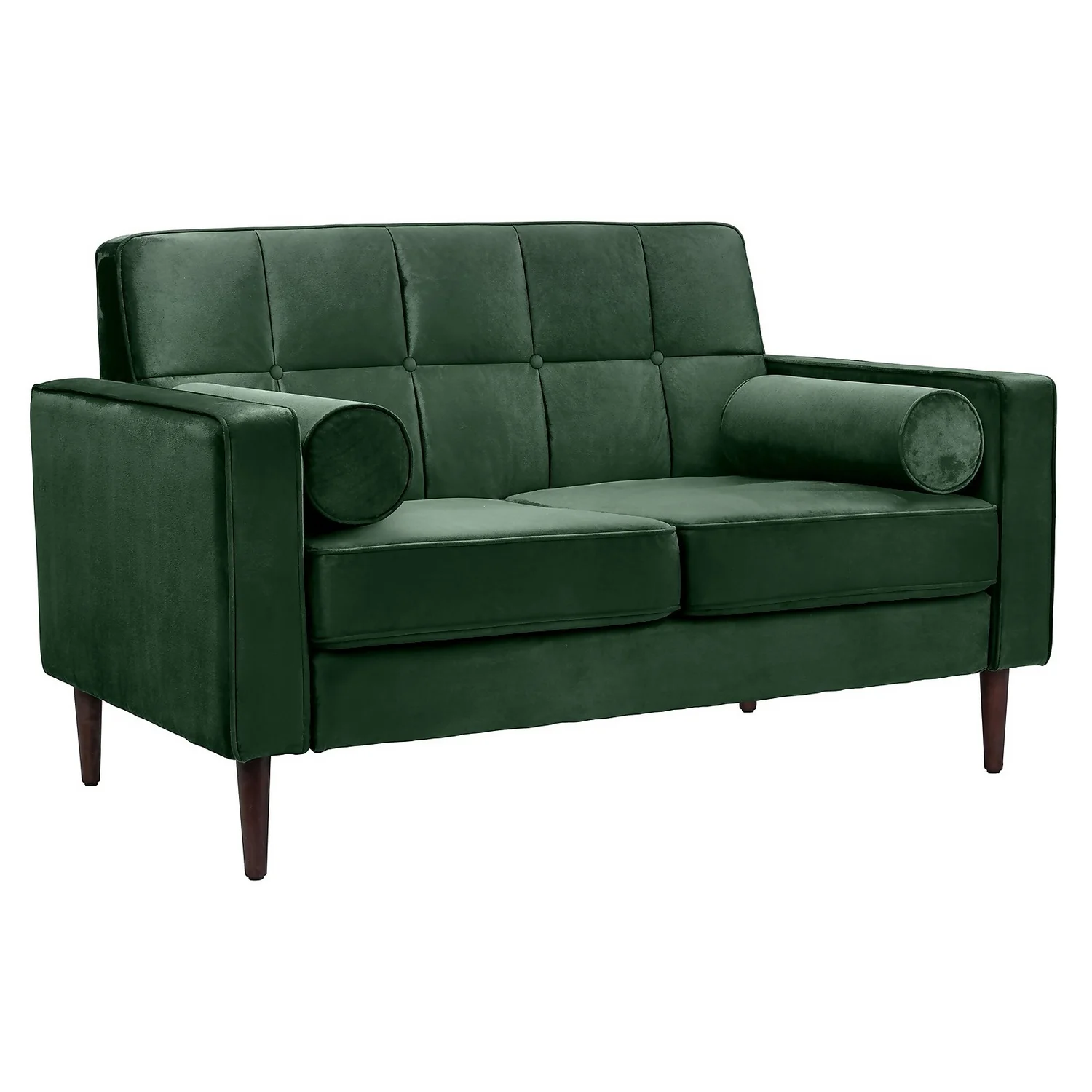 Draper Velvet 2 Seater Sofa In A Box - Green