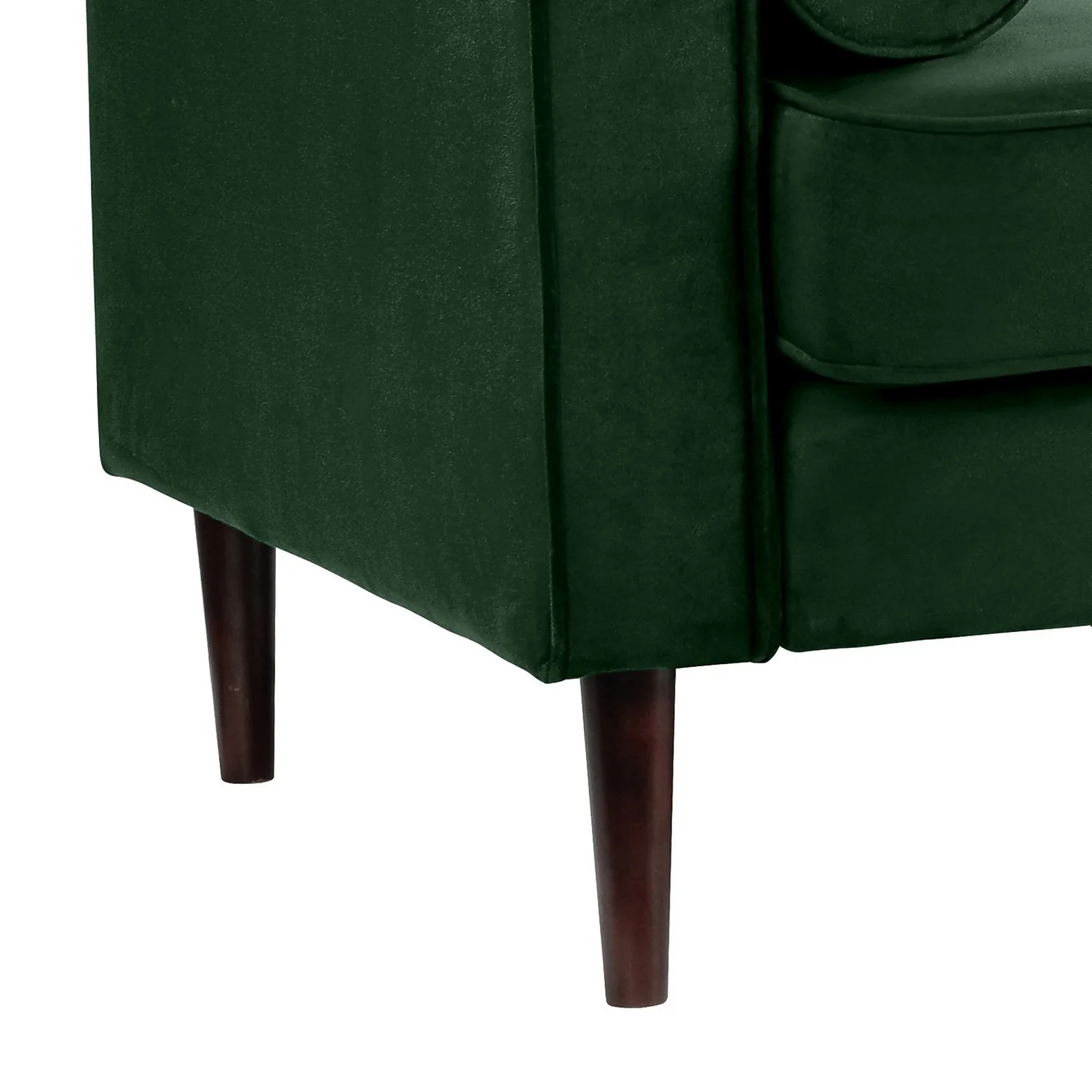 Draper Velvet 3 Seater Sofa In A Box - Green - Image 6