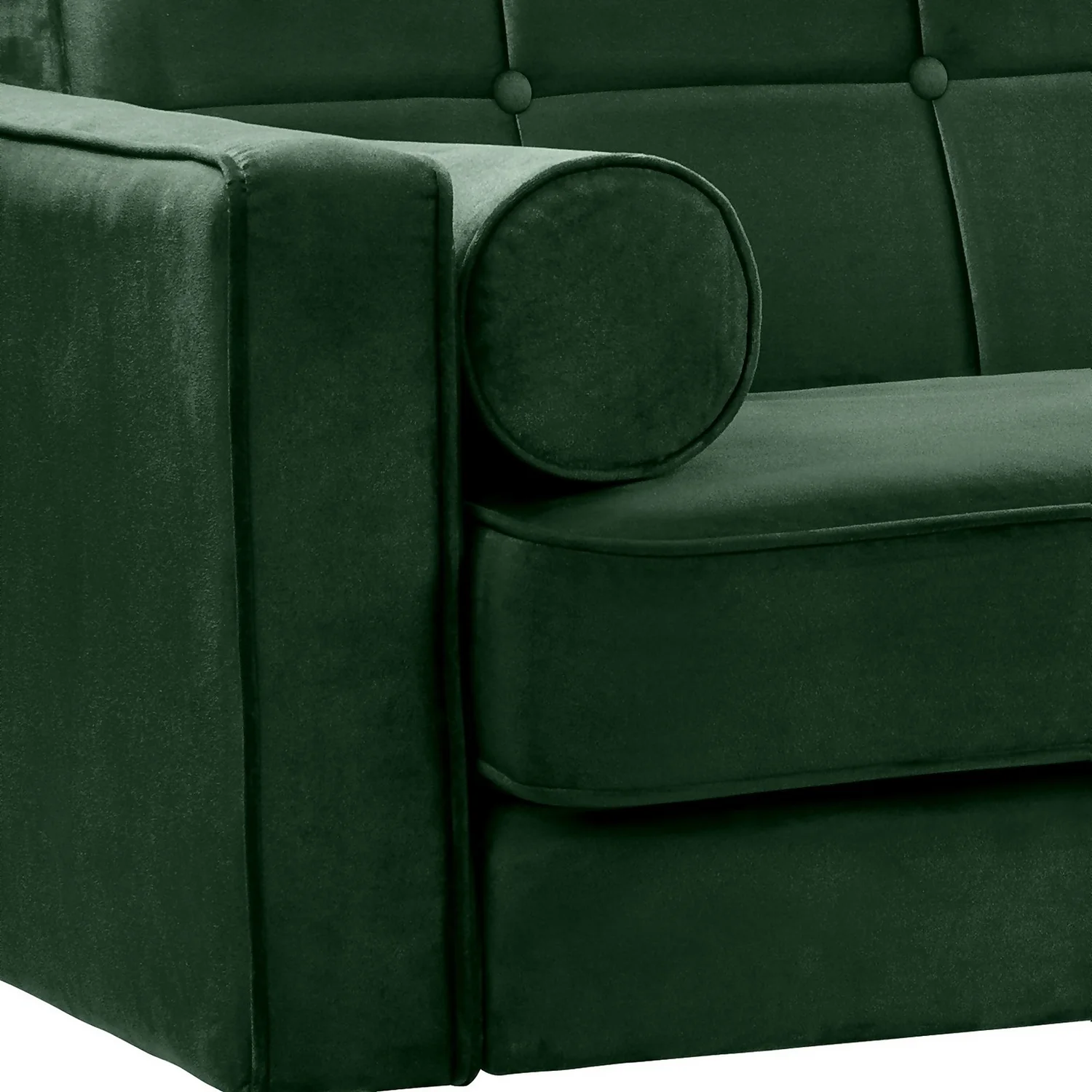 Draper Velvet 3 Seater Sofa In A Box - Green - Image 5