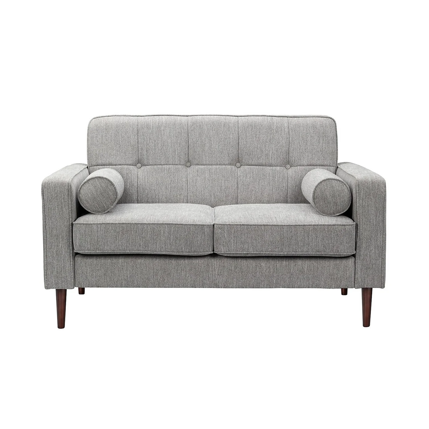 Draper Woven Fabric 2 Seater Sofa In A Box - Grey - Image 3