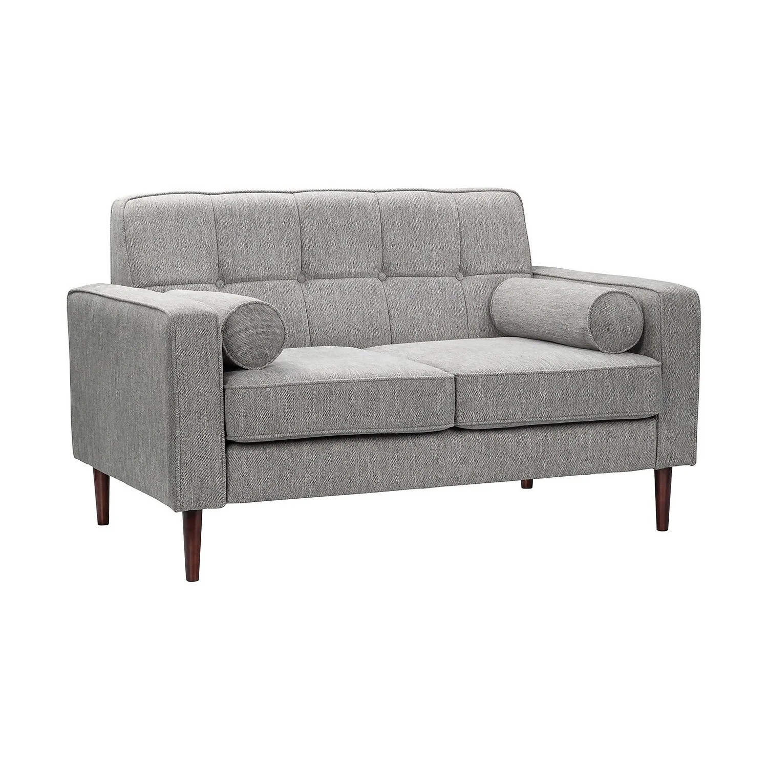 Draper Woven Fabric 2 Seater Sofa In A Box - Grey