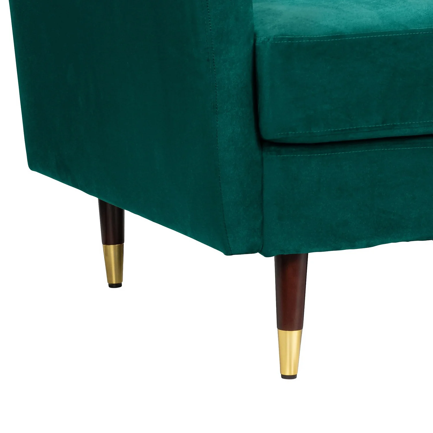 Cosmo Velvet 2 Seater Sofa In A Box - Emerald - Image 7