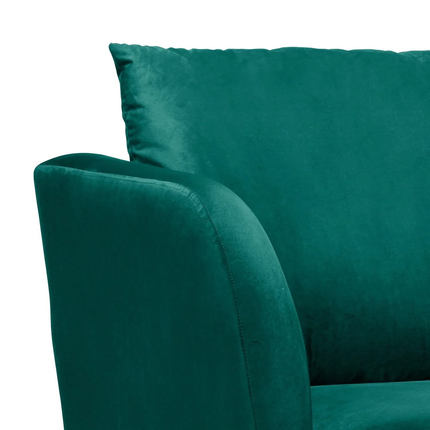 Cosmo Velvet 3 Seater Sofa In A Box - Emerald - Image 4