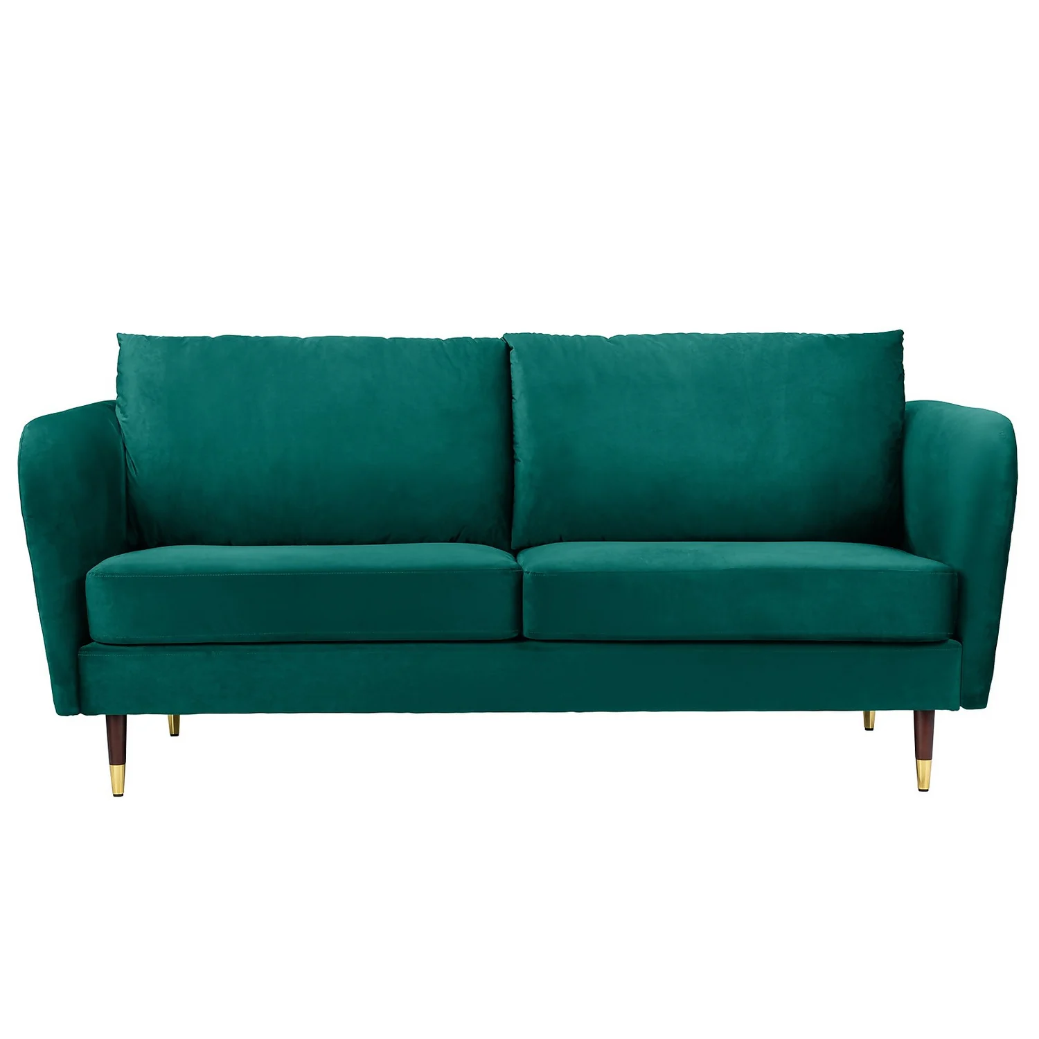 Cosmo Velvet 3 Seater Sofa In A Box - Emerald - Image 2
