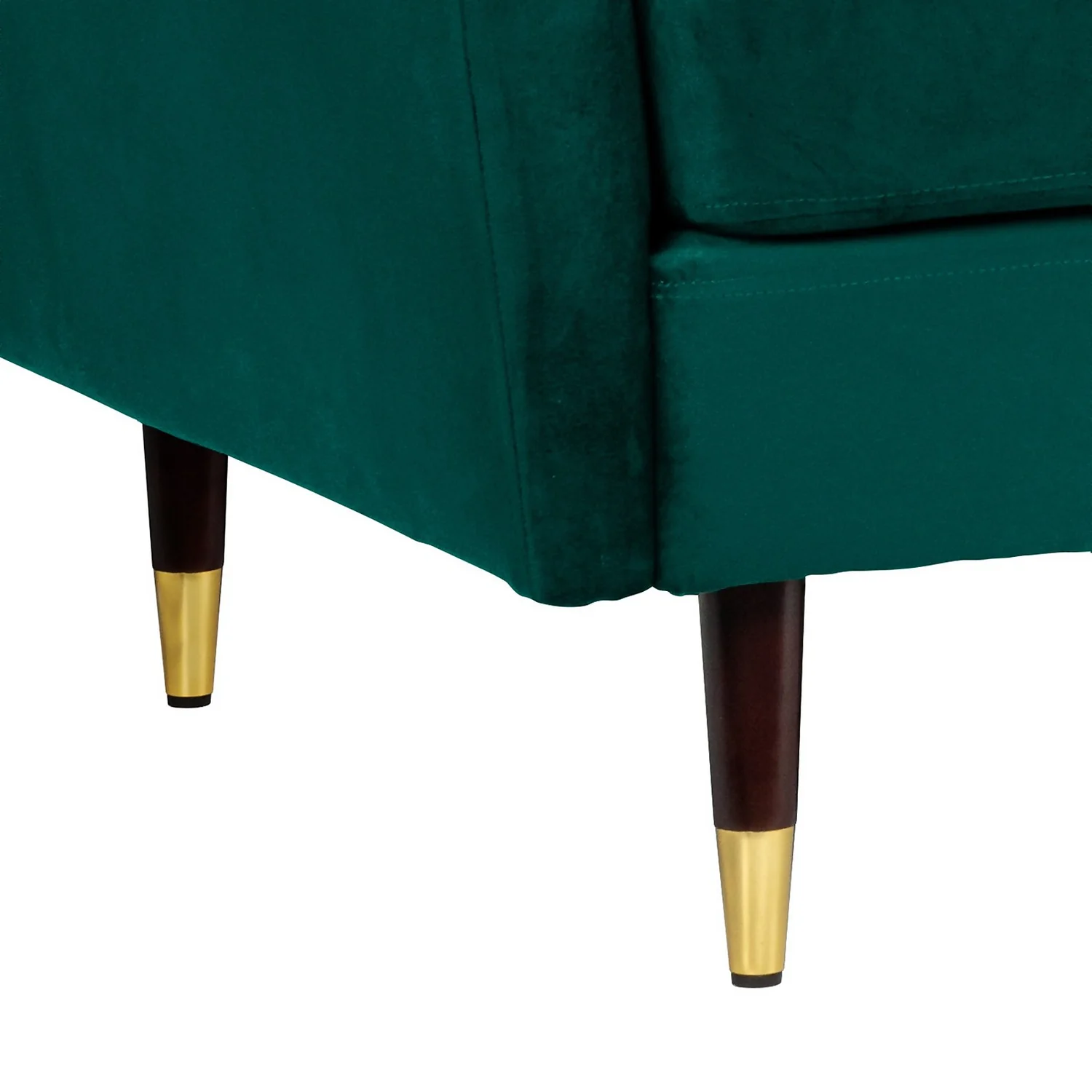 Cosmo Velvet 3 Seater Sofa In A Box - Emerald - Image 6