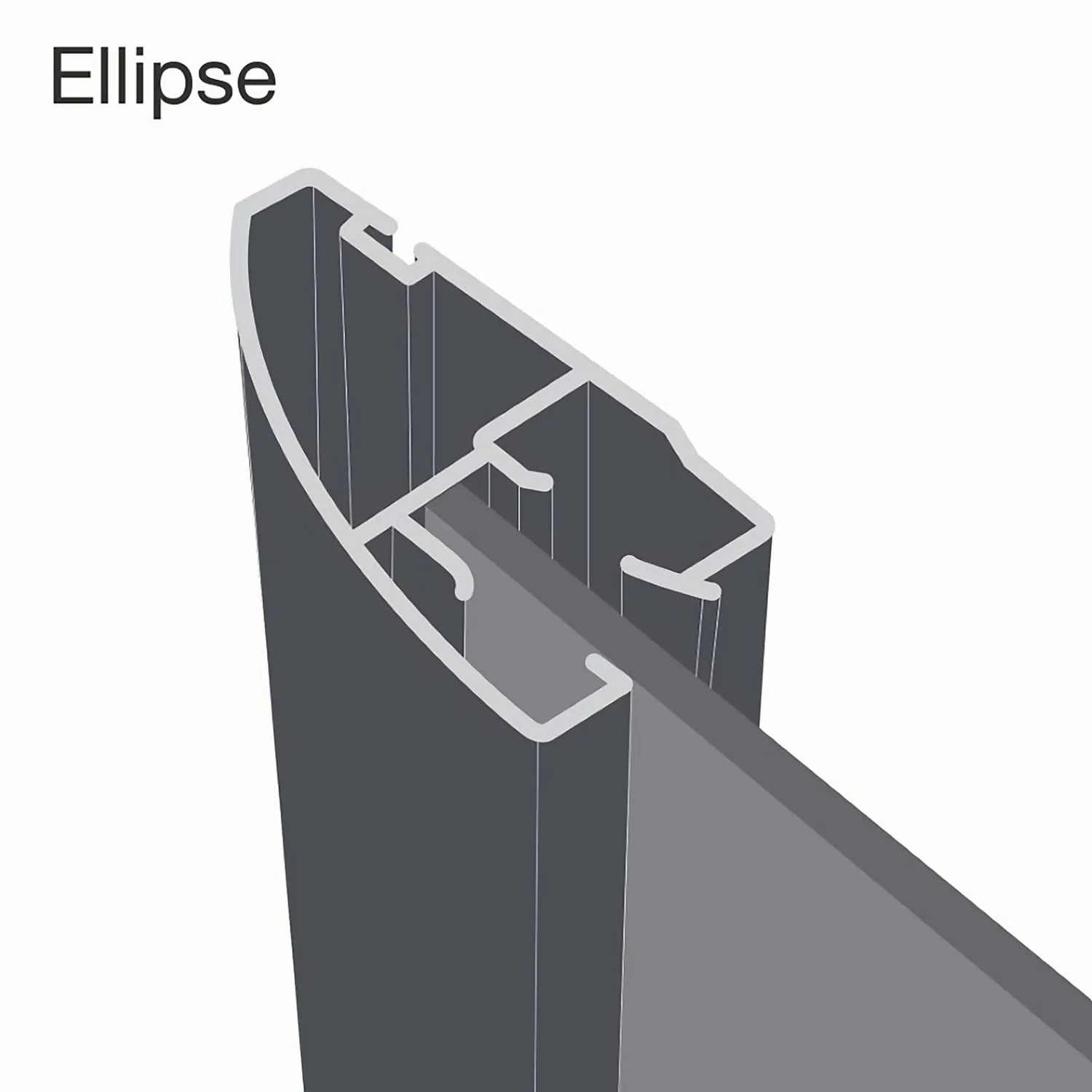Ellipse Sliding Wardrobe Door 4 Panel Windsor Oak Panel And Cream Glass With Aluminium Frame (W)762mm - Image 3