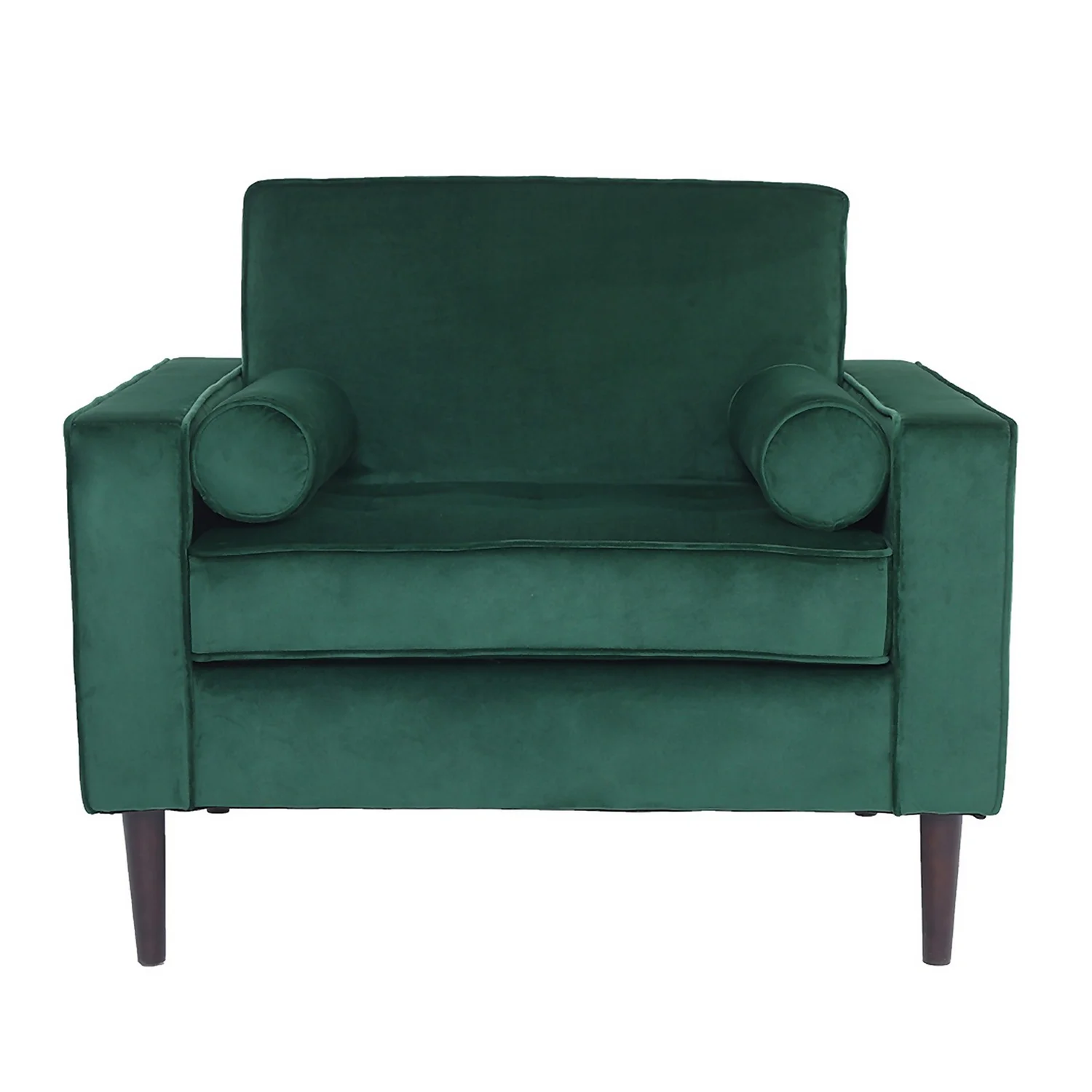 Merlin Velvet Armchair - Emerald - Image 3