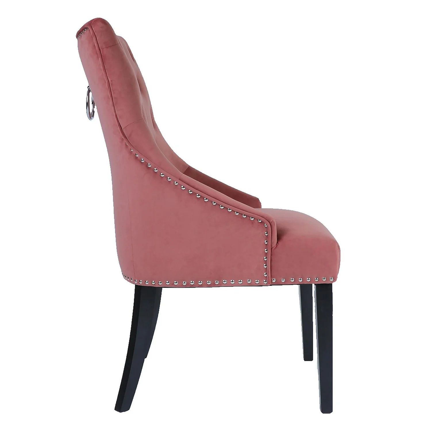 Annabelle Velvet Chairs - Set Of 2 - Rose - Image 4