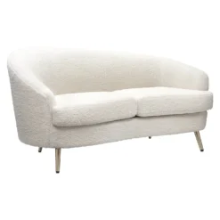 Lucie Asymmetric 2 Seater Sofa - Boucle
