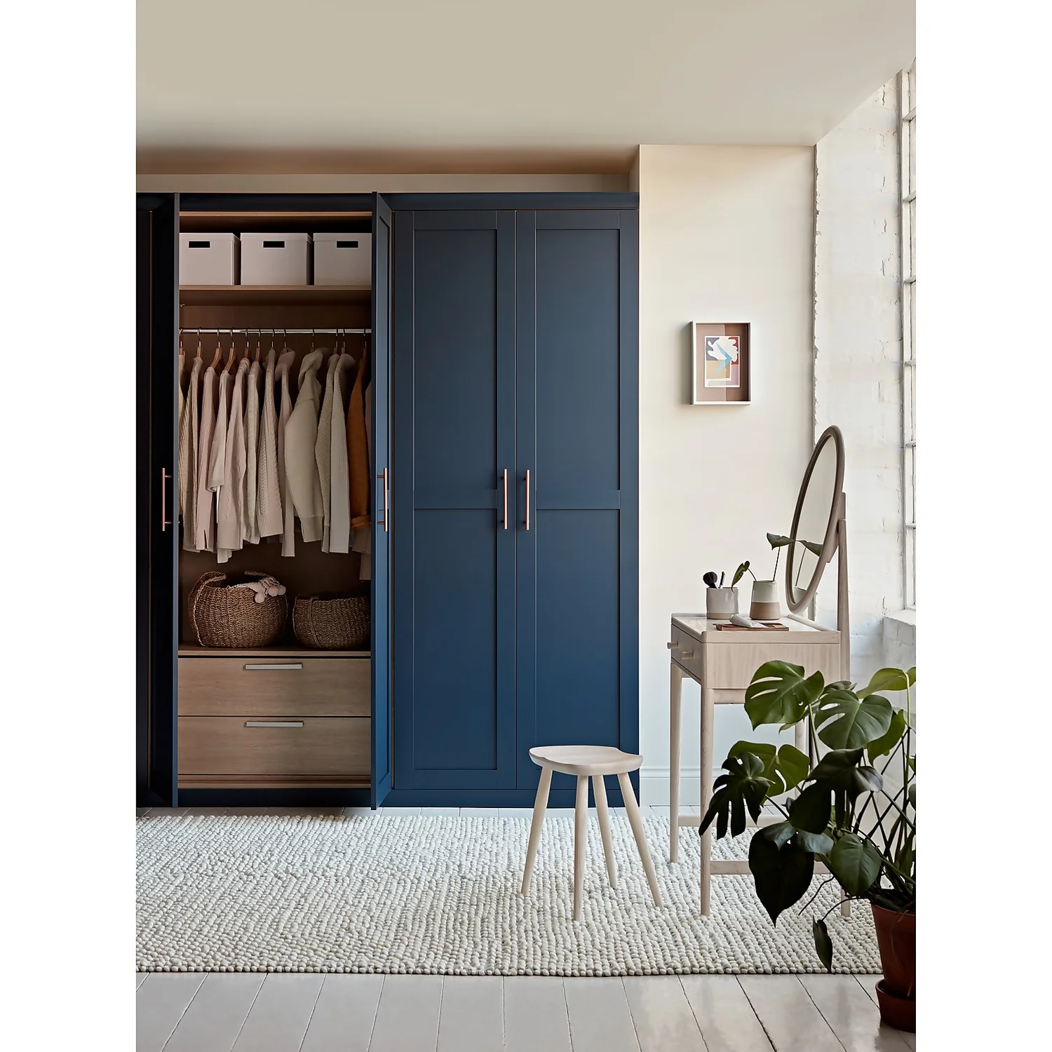 House Beautiful Internal Built-In Two Drawer Unit For Double Wardrobe - Oak Effect - Image 3