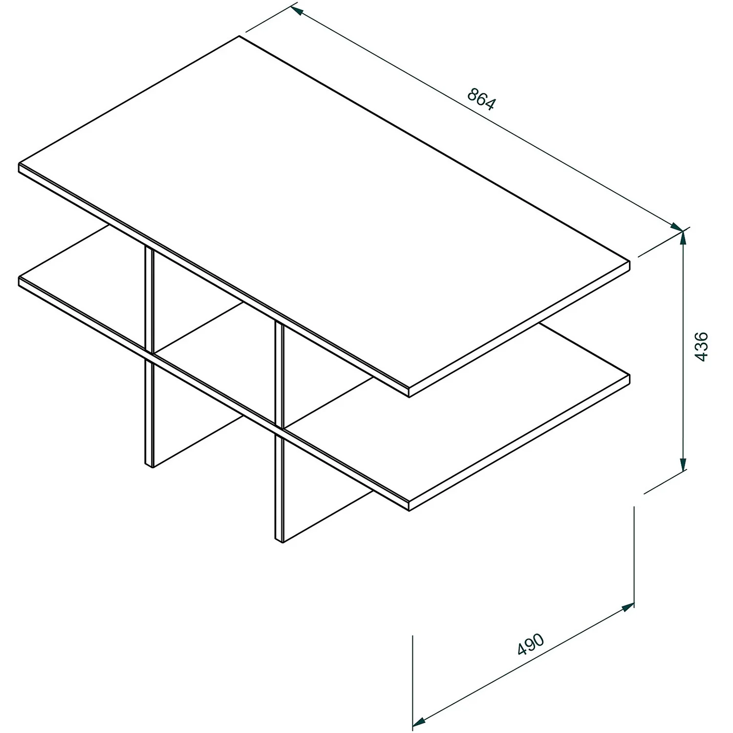 House Beautiful Internal Storage For Double Wardrobe, Pigeon Hole - Oak Effect - Image 5