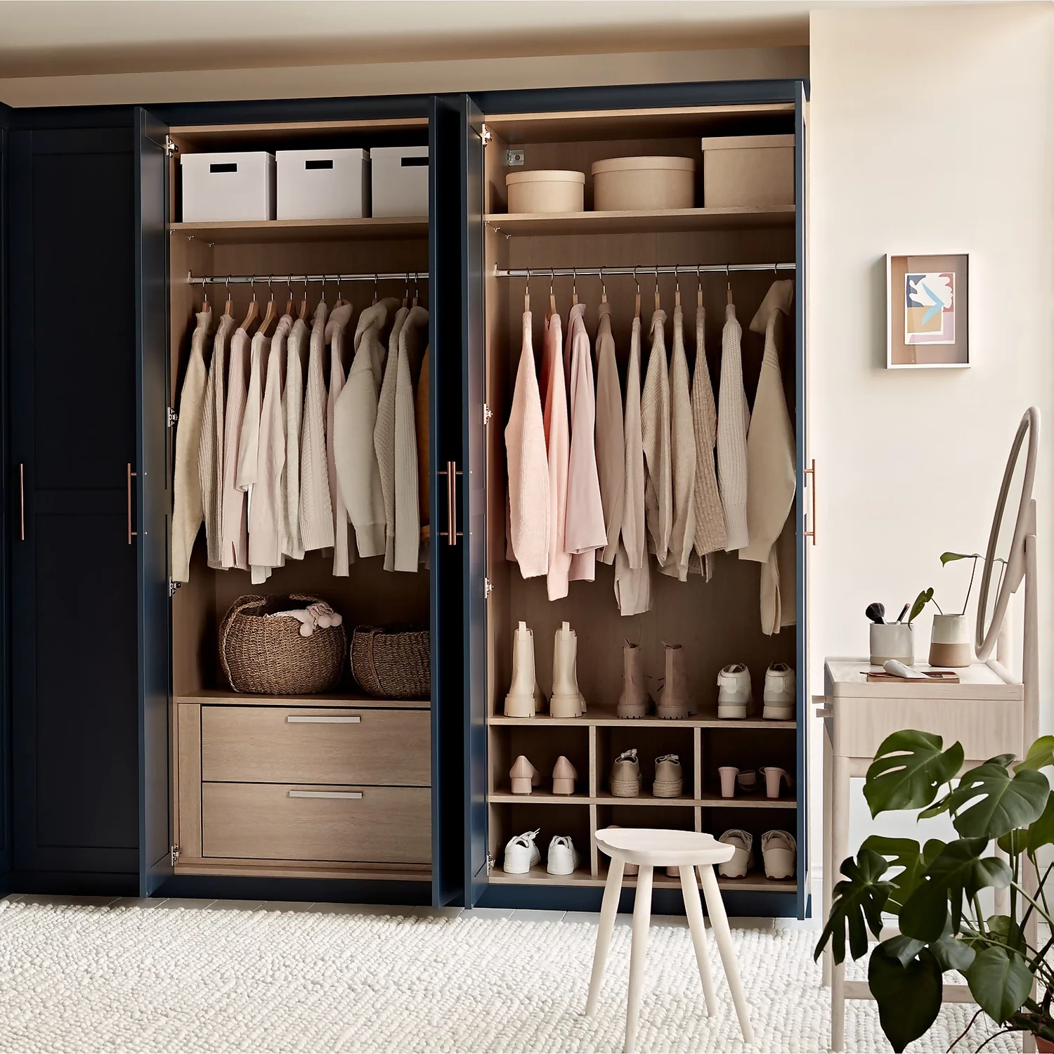 House Beautiful Internal Storage For Double Wardrobe, Pigeon Hole - Oak Effect - Image 4