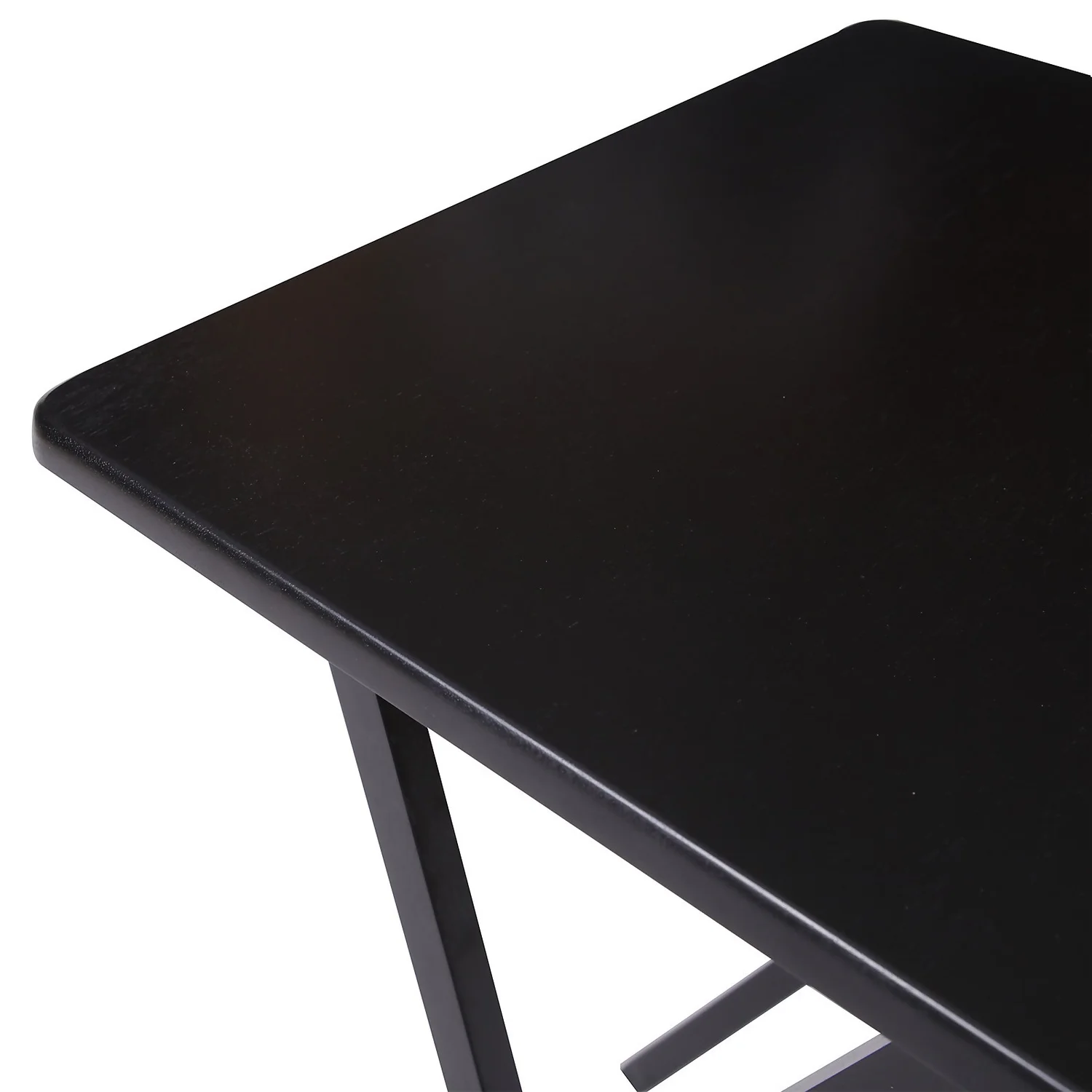Wooden Folding Table - Black - Image 4