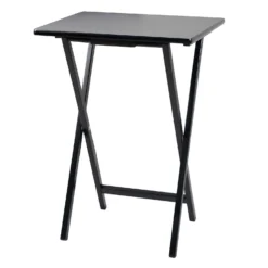 Wooden Folding Table - Black