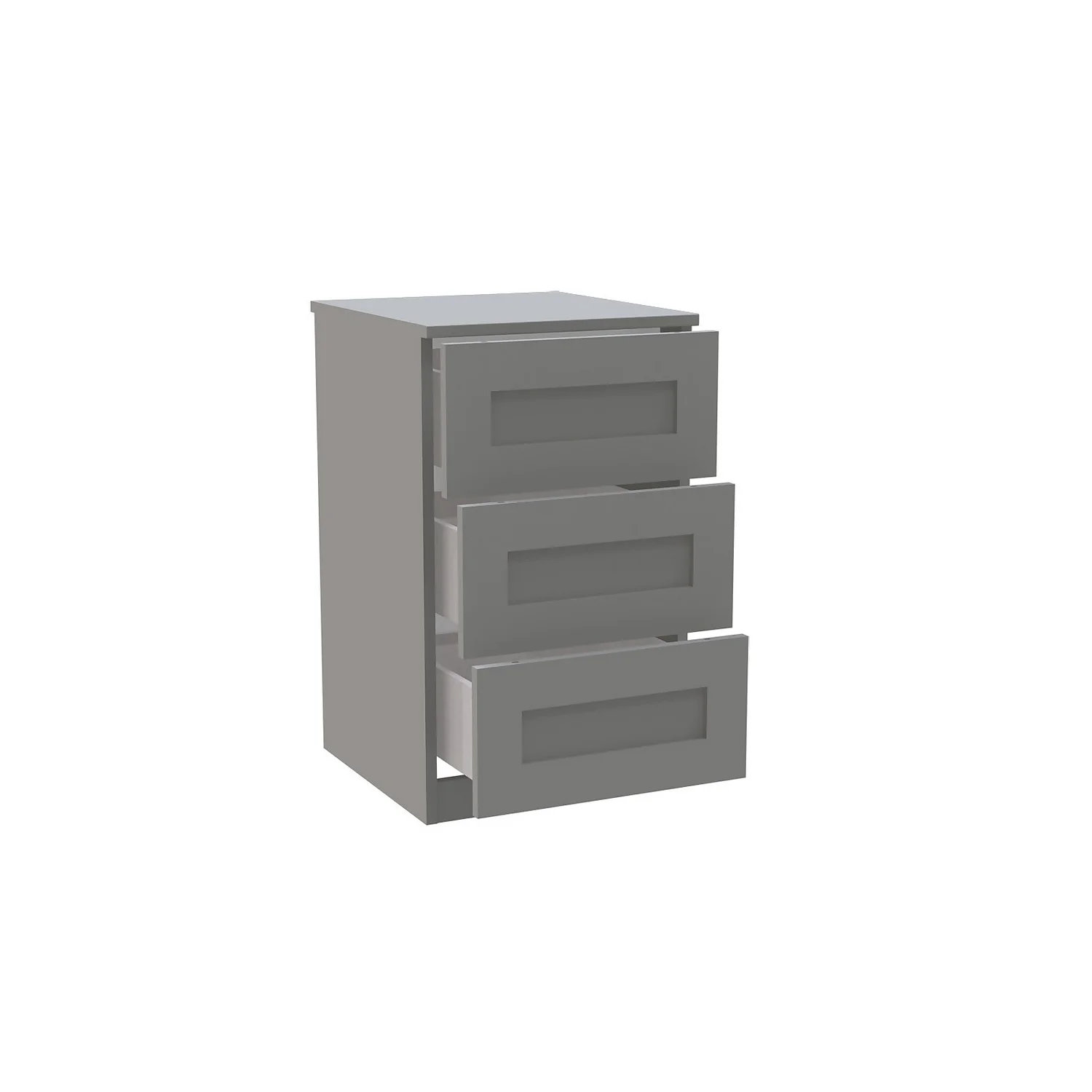 House Beautiful Realm Narrow Chest Of Drawers - Grey Shaker (W) 450mm X (H) 756mm - Image 2