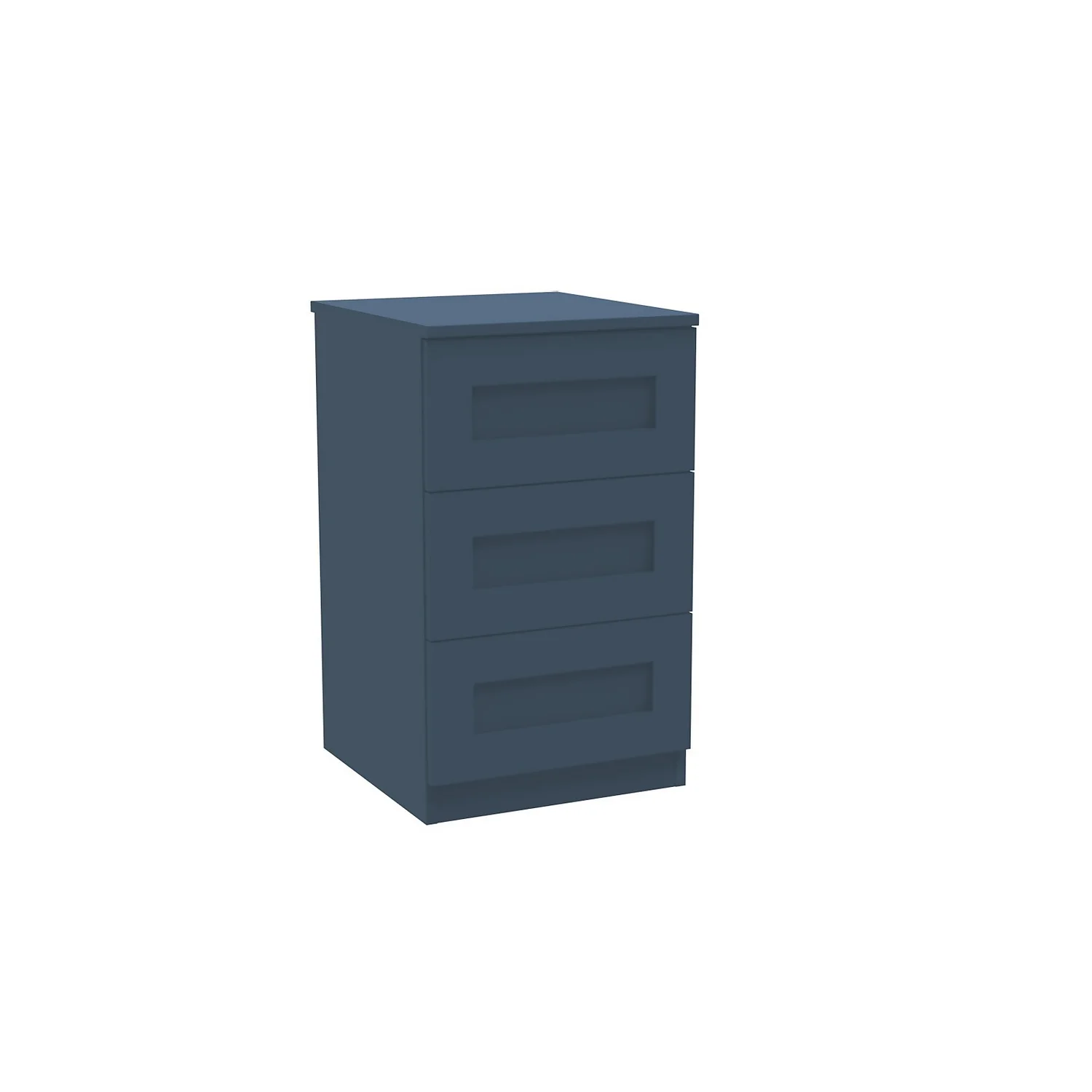 House Beautiful Realm Narrow Chest Of Drawers - Navy Blue Shaker (W) 450mm X (H) 756mm