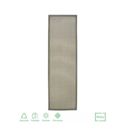 Relay Recycled Indoor/Outdoor Rug - Natural - 60x230cm