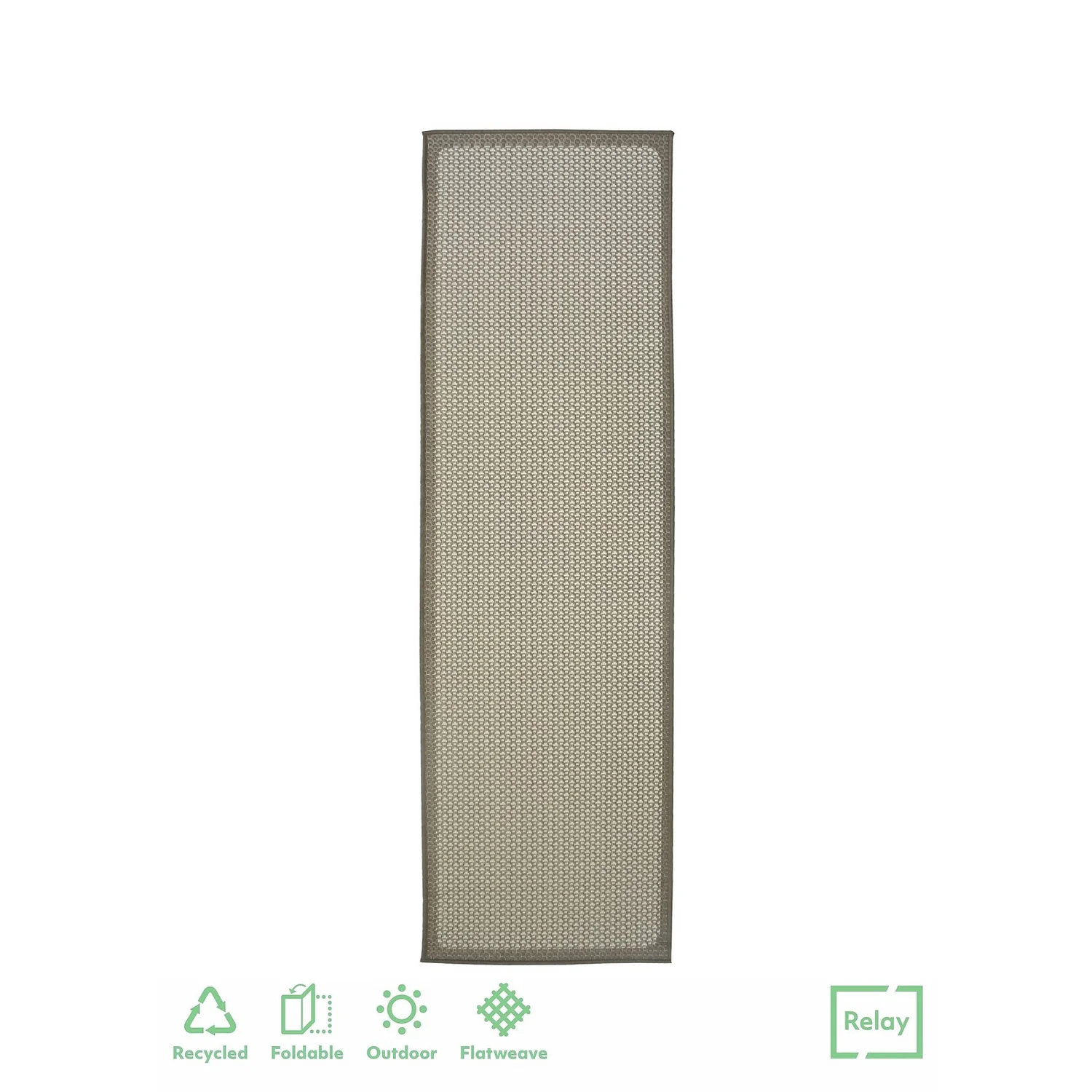 Relay Recycled Indoor/Outdoor Rug - Natural - 60x230cm