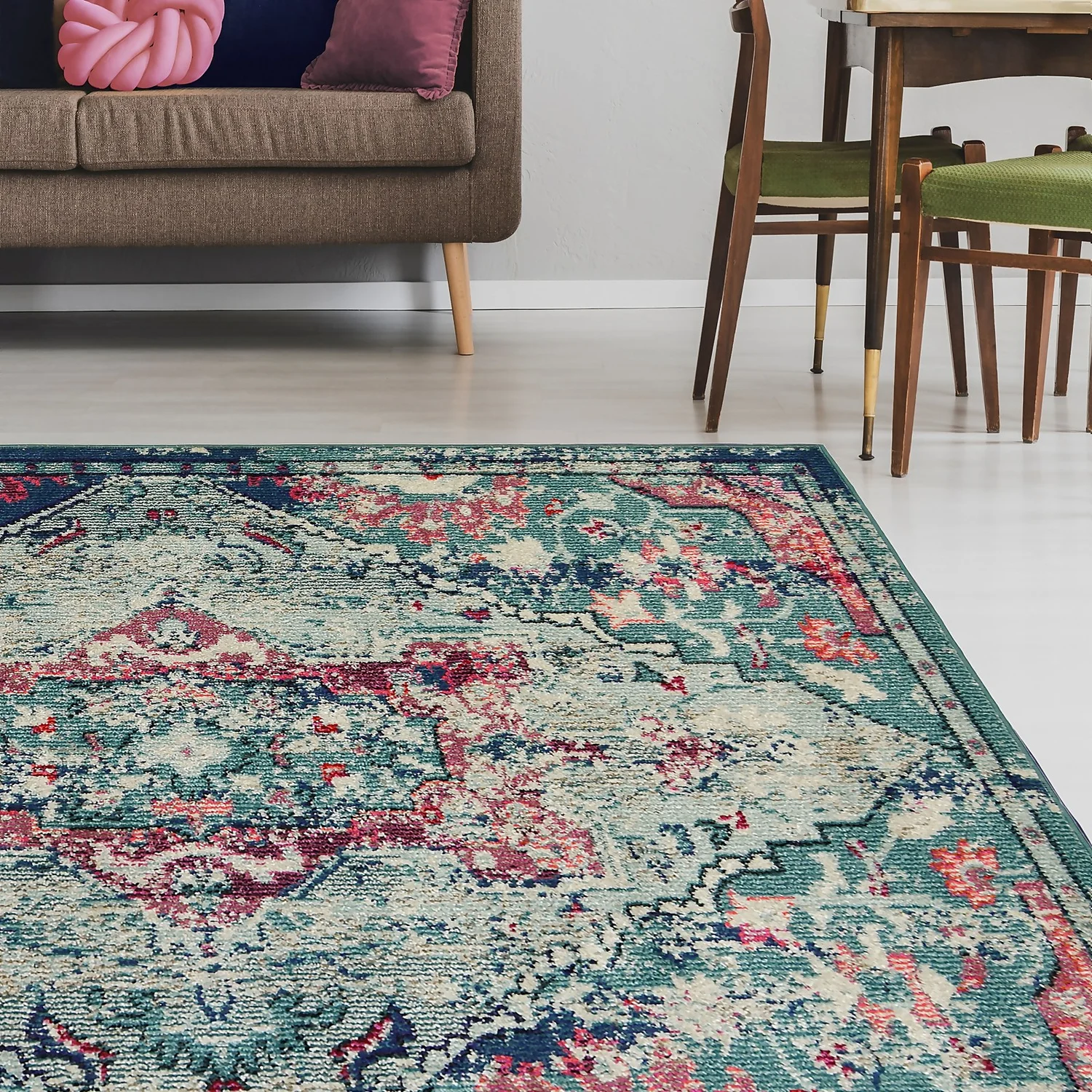 Villa Distressed Rug - Multicoloured - 120x170cm - Image 2