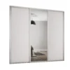 Shaker 3 Door Sliding Wardrobe Kit Dove Grey Panel / Mirror With Dove Grey Frame (W)2136 X (H)2260mm