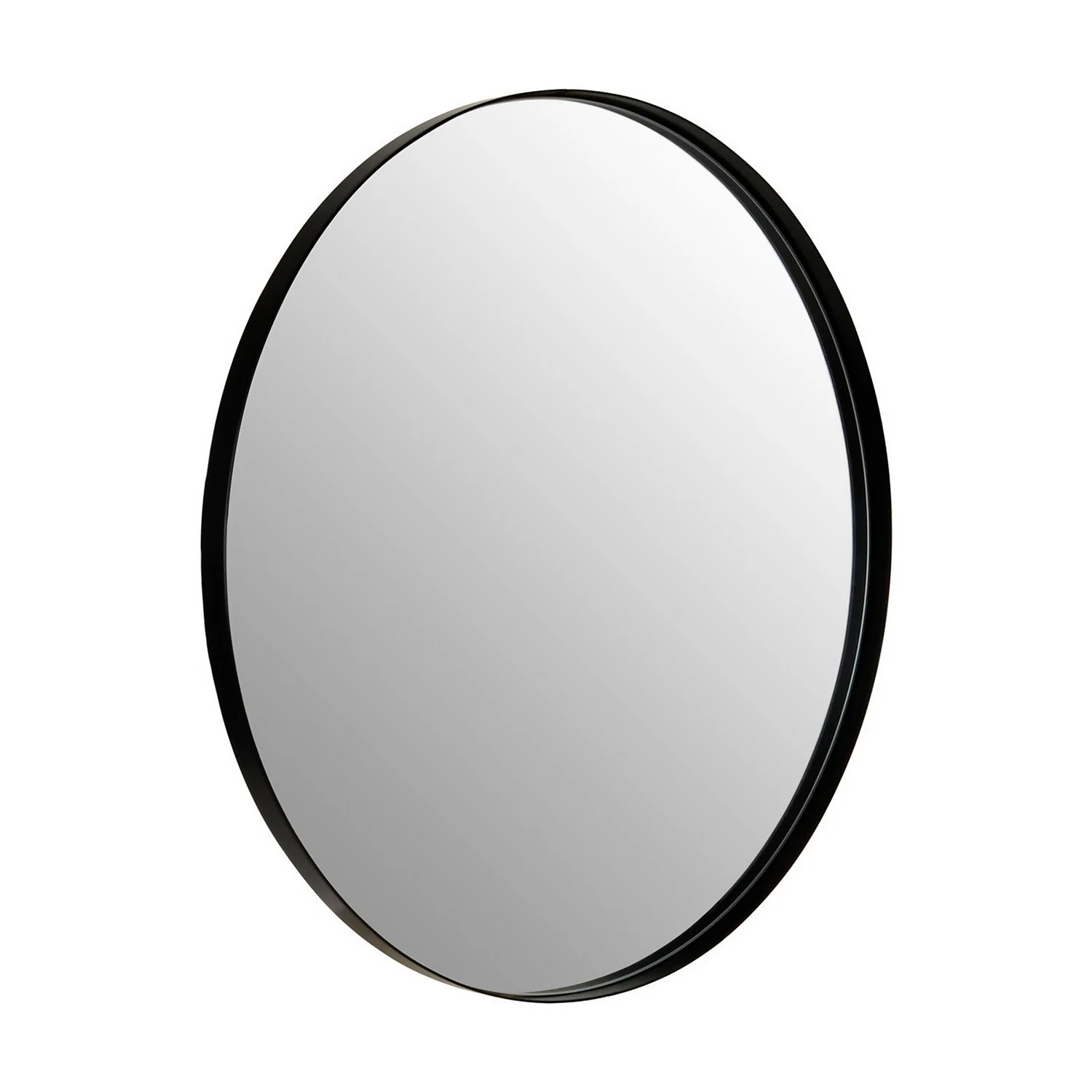 Cindy Large Round Wall Mirror - Matt Black - 70cm - Image 2