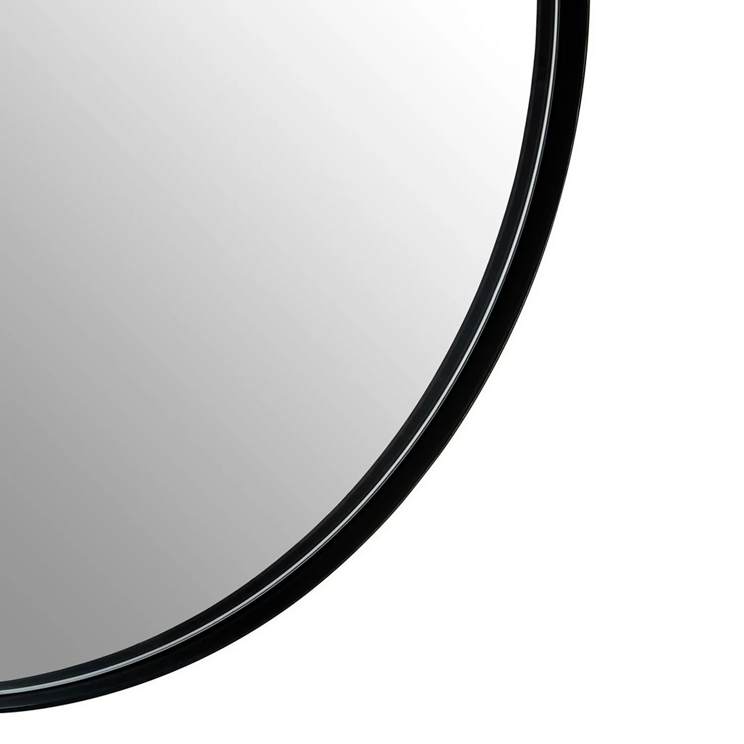 Cindy Large Round Wall Mirror - Matt Black - 70cm - Image 4