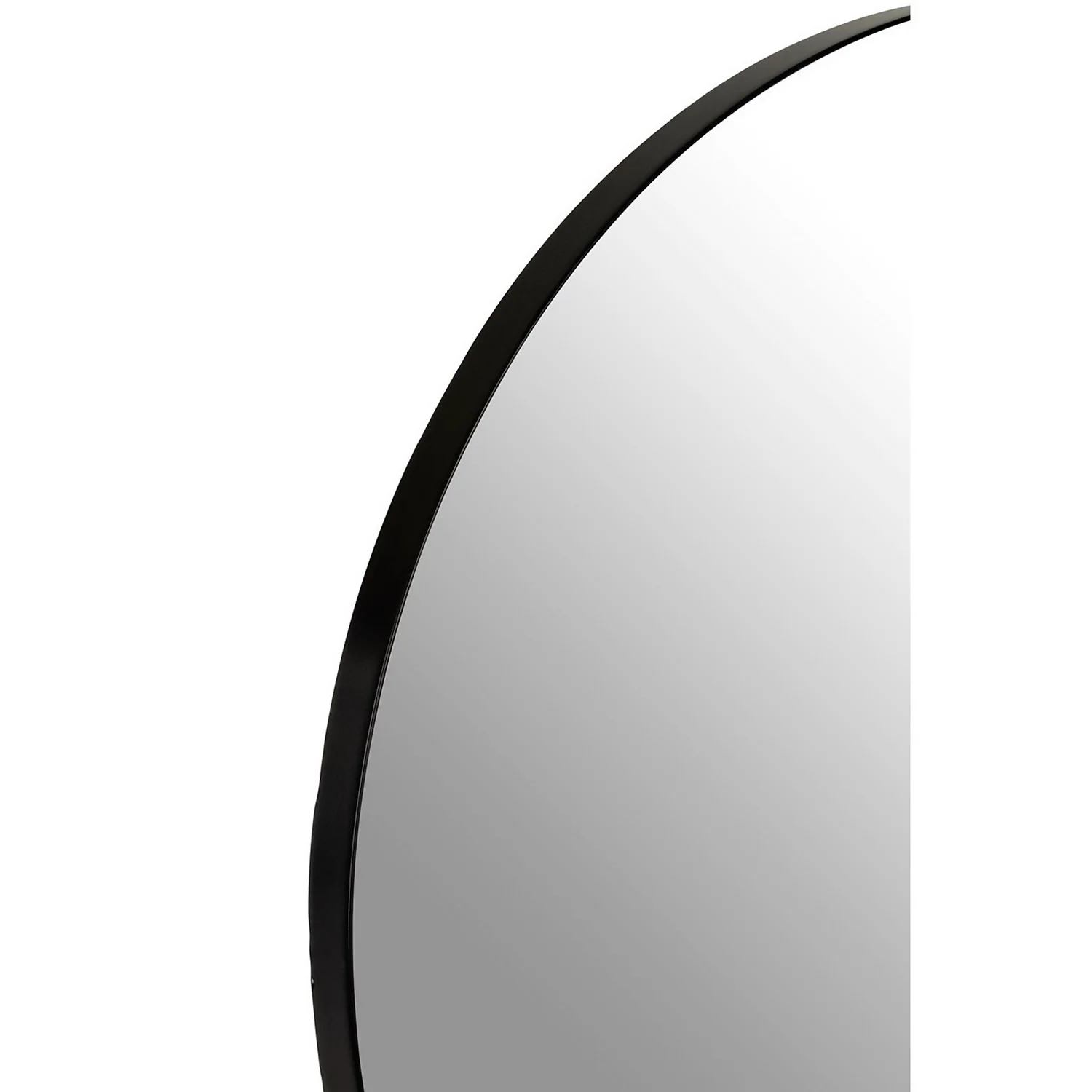 Cindy Large Round Wall Mirror - Matt Black - 70cm - Image 3