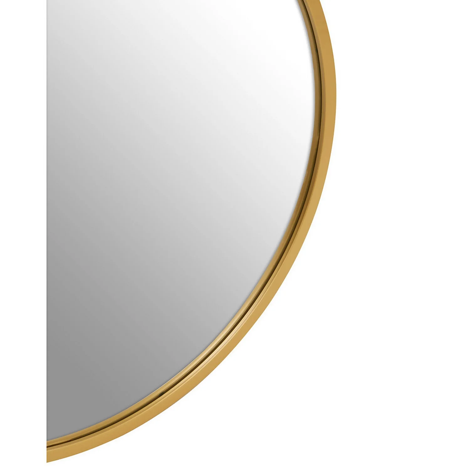 Saska Round Wall Mirror - Gold - 80cm - Image 4