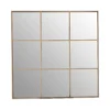 Square Metal Wall Mirror - Gold - 95cm